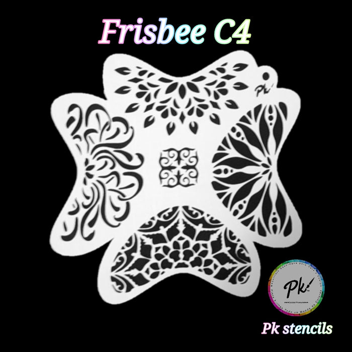 PK | FRISBEE Face Painting Stencil | New Mylar - Delicate Crowns - C4