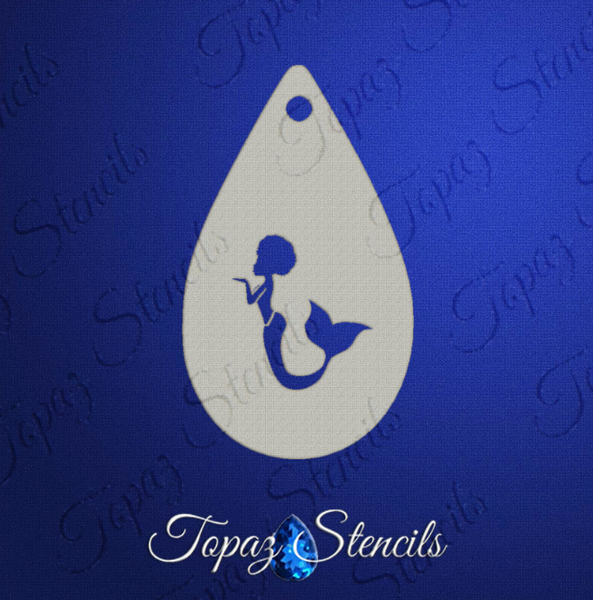 Topaz Stencils  Face Painting Stencil - Mermaid Toddlers - (01777) — Jest  Paint - Face Paint Store