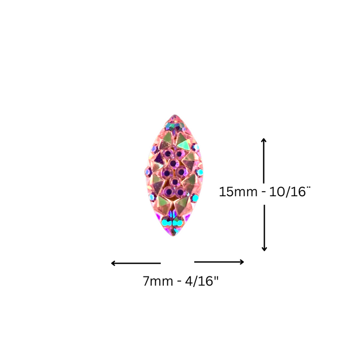 Jest Jewelz Face Painting Gems | Horse Eye Shape - Small Light Pink Crystals - 1 tbsp (aprox 60 gems)