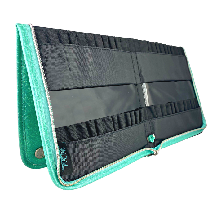 Jest Paint | Ultimate Face Painting Brush Wallet - DISCONTINUED STYLE -  TEAL Sparkly Exterior with Black Interior