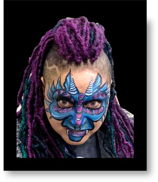 TAP 104 Face Painting Stencil - Unicorn Horn Swirl