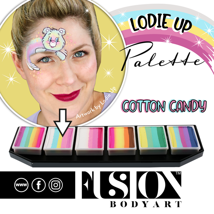 Fusion Body Art  | Lodie Up Face Painting Palette - Cute Pastel Rainbow