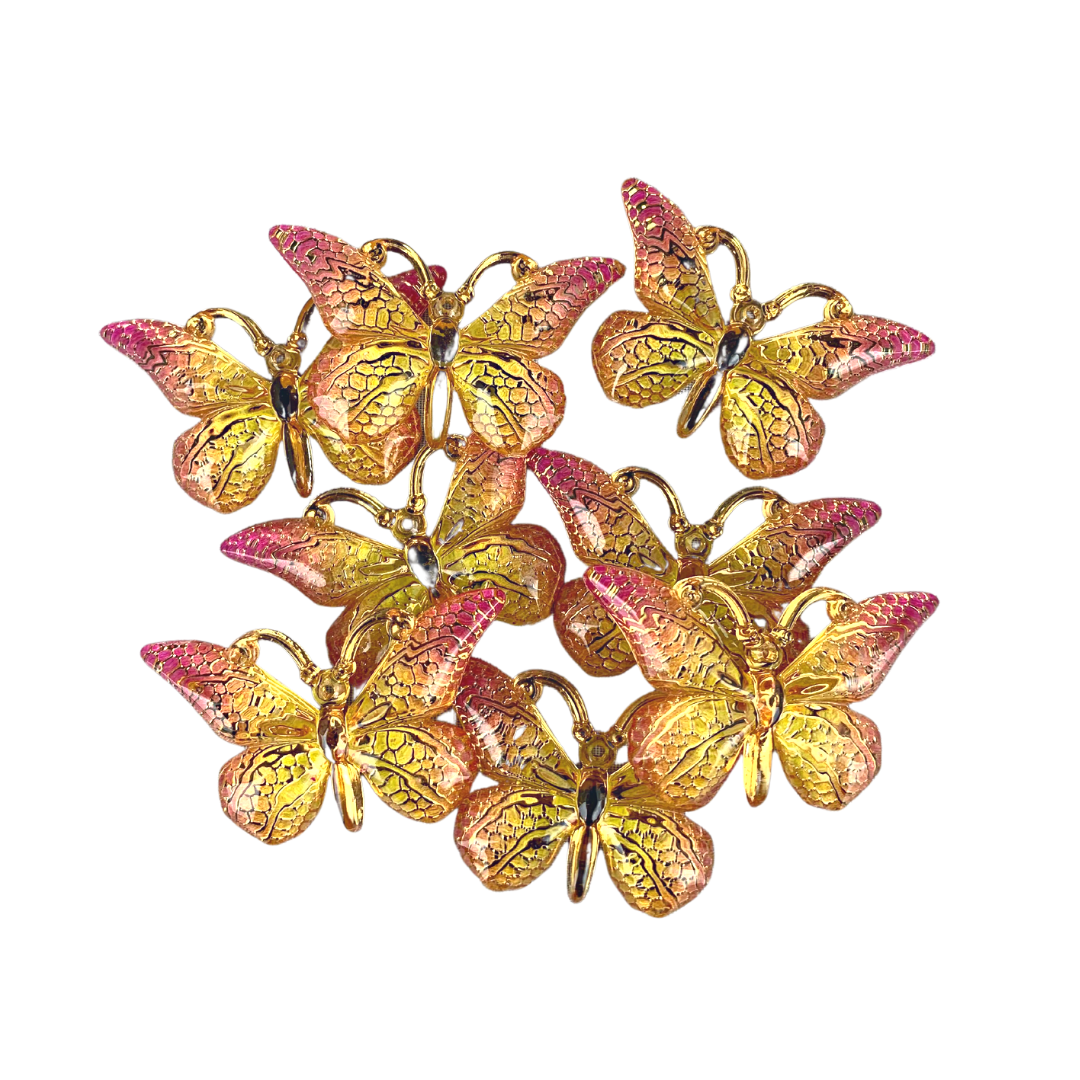 Jest Jewelz Face Painting Gems Large Golden Pink Butterfly 20 unit