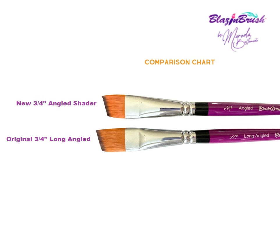 Blazin Brush by Marcela Bustamante 3/4" Angled Short Shader — Jest