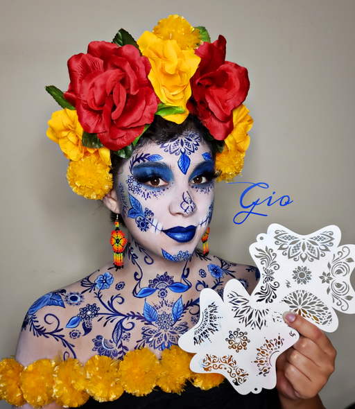 PK | FRISBEE Face Painting Stencil |  New Mylar - Whimsical Crowns - A8