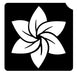 Art Factory | Glitter Tattoo Stencil - (310) Hawaii Plumeria Flower - 5 Pack - #103