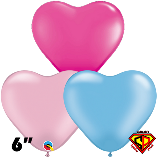 Qualatex Balloons - 6" PEARL HEART Assortment (4894) - 100ct