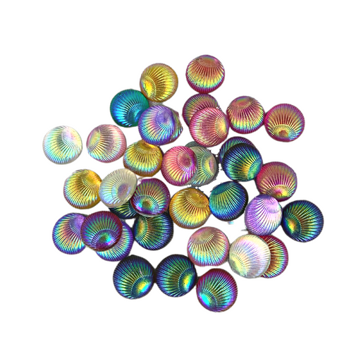 Jest Jewelz Face Painting Gems | Small Multi Color Round Clam Shells - 1 tbsp (aprox 51 gems)
