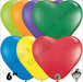 Qualatex Balloons - 6" CARNIVAL HEART Assortment - 100ct