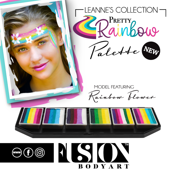 Fusion Body Art  | Spectrum Face Painting Palette | Leanne's Pretty Rainbow