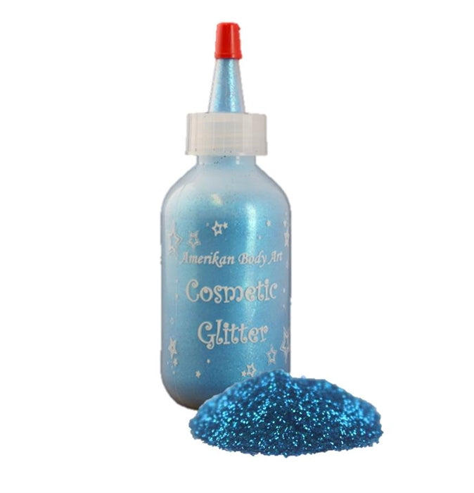 Amerikan Body Art | Face Paint Glitter Poof - DISCONTINUED by ABA - Large Opaque Royal Blue (2oz)