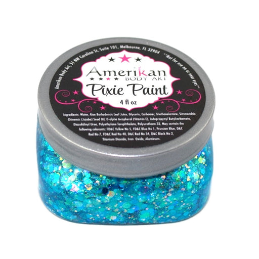 Pixie Paint Face Paint Glitter Gel  - Blue Monday - Medium 4oz (Currently in Round Tub)