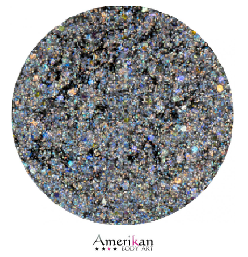 Amerikan Body Art | Fine Glitter Creme - ( Silver Mix ) LUNA -15gr