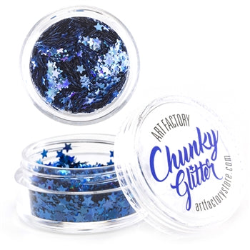 Art Factory | Loose Chunky Glitter - Blue Stars (30ml jar)