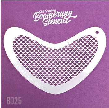 Art Factory | Boomerang Face Painting Stencil - Small Scales (B025)