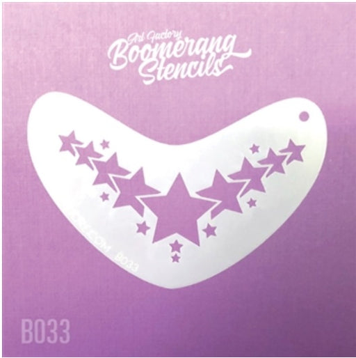 Art Factory | Boomerang Face Painting Stencil - Star Crown (B033)
