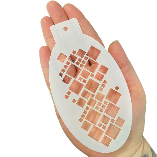 Bad Ass Mini 1027 - Face Painting Stencil - Digital Cubes