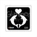 Glimmer Body Art |  Triple Layer Glitter Tattoo Stencils - 5 Pack - Dolphin Heart - #20