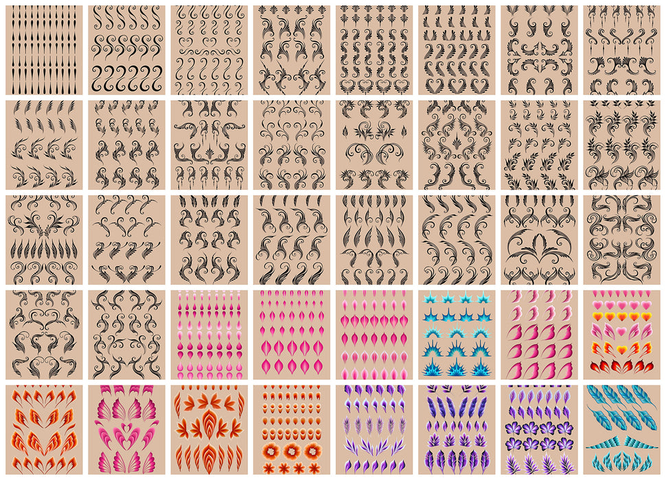 Easy Face Paint Design Sheet