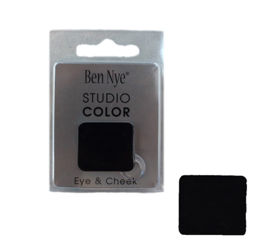 Ben Nye | Powder Face Paint - Studio Color Rainbow Refill Eye Shadow - (REES99)  BLACK - 1.75 gm