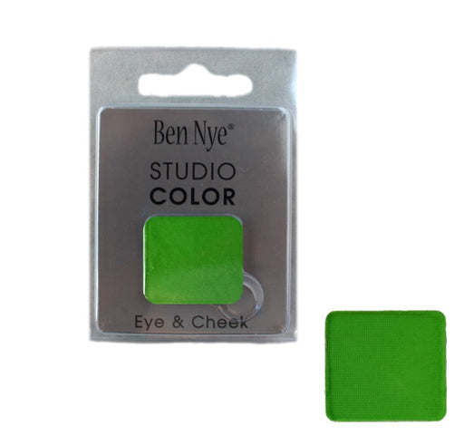 Ben Nye | Powder Face Paint - Studio Color Rainbow Refill Eye Shadow - (REES67)  GREEN LEAF - 1.75 gm