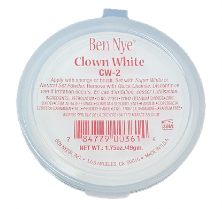 Ben Nye | Oil Based Clown Makeup - (CW-2)  Clown White 1.75 oz / 49gr