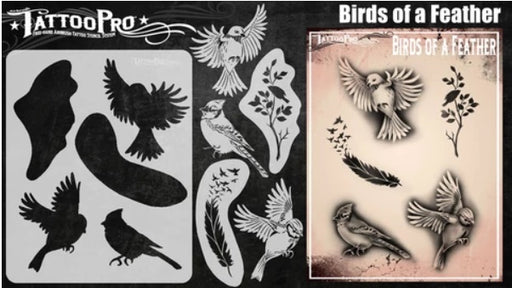 Tattoo Pro 185 | Air Brush Body Painting Stencil - Birds of a Feather