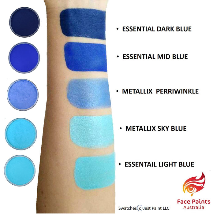 Face Paints Australia Face and Body Paint | Metallix Sky Blue - 30gr