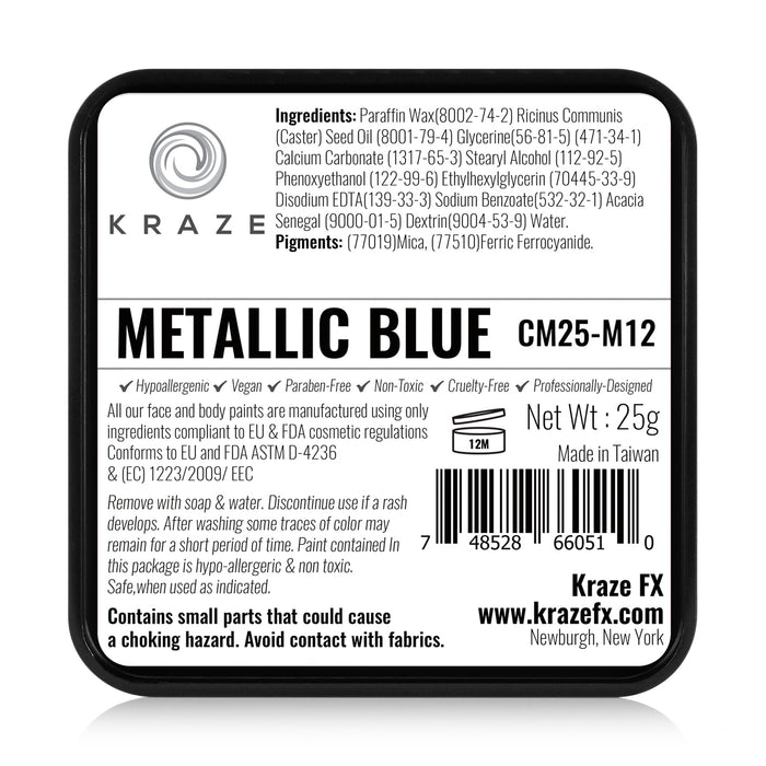 Kraze FX Face and Body Paints | Metallic Blue 25gr