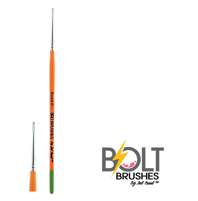 BOLT | Face Painting Brushes by Jest Paint - DISCONTINUED - Thin Round #1