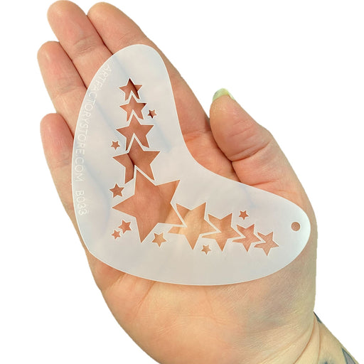 M02 Hearts & Stars Mirror Ooh! face Painting Stencil — www