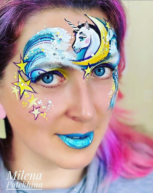 MILENA STENCILS | Face Painting Stencil -  (Buff Unicorn Set)  D44