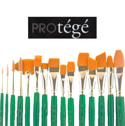 Protege 15 Piece Face Painting Brush Set - Gold Nylon Brushes (515VP)