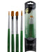 Protege 4 Piece Face Painting Brush Set - Gold Nylon Brushes (506VP)