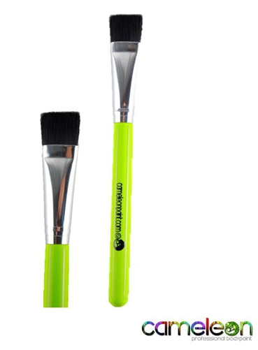 Cameleon Face Painting Brush - FLAT #2 - 3/4" (short green handle)