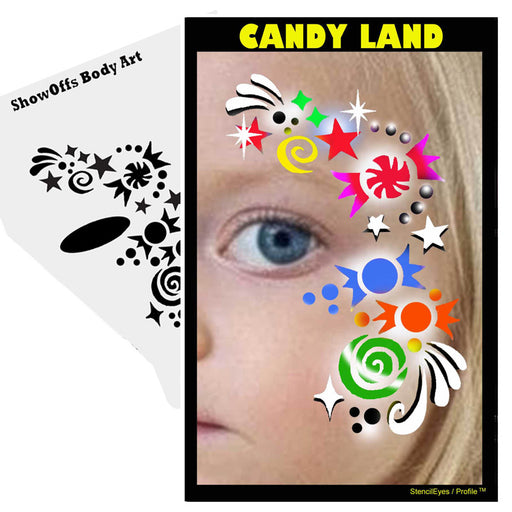 Stencil Eyes / Profiles - Face Painting Stencil - Candy Land