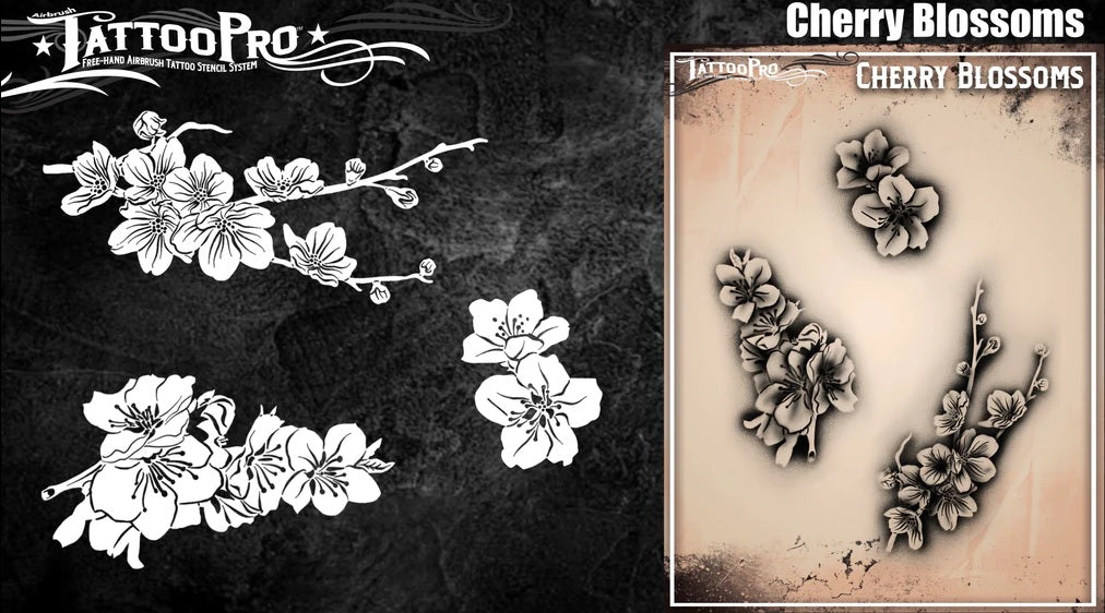 Cherry Blossom Tattoo Design Stencils
