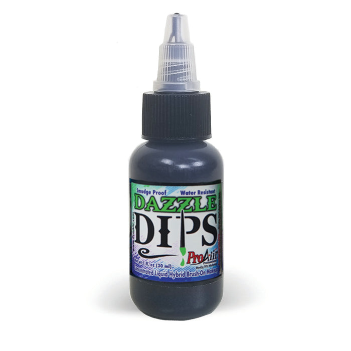 DAZZLE DIPS Water Proof Face Paint - Black Dazzle - 1fl oz