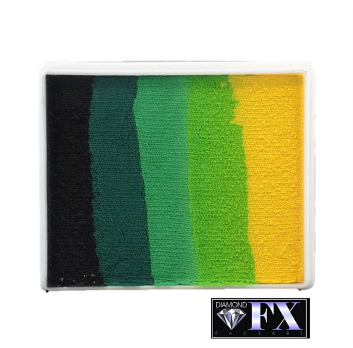 DFX Face Paint Rainbow Cake  - LARGE GREEN CARPET - (RS50-8)  Approx. Net Wt. 1.48oz/40gr #8