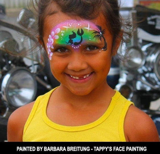 Topaz Stencils  Face Painting Stencil - Mermaid Toddlers - (01777) — Jest  Paint - Face Paint Store