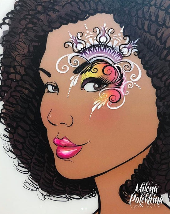 MILENA STENCILS | Face Painting Stencil - (Cirque Crown) O15
