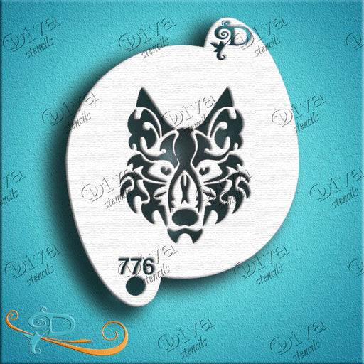 Diva Stencils | Face Painting Stencil | Wolf Face (776)