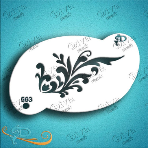 Diva Stencils | Face Painting Stencil | Large Blooming Vine (563)