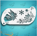 Diva Stencils | Face Painting Stencil | Angel and Pine (1031)