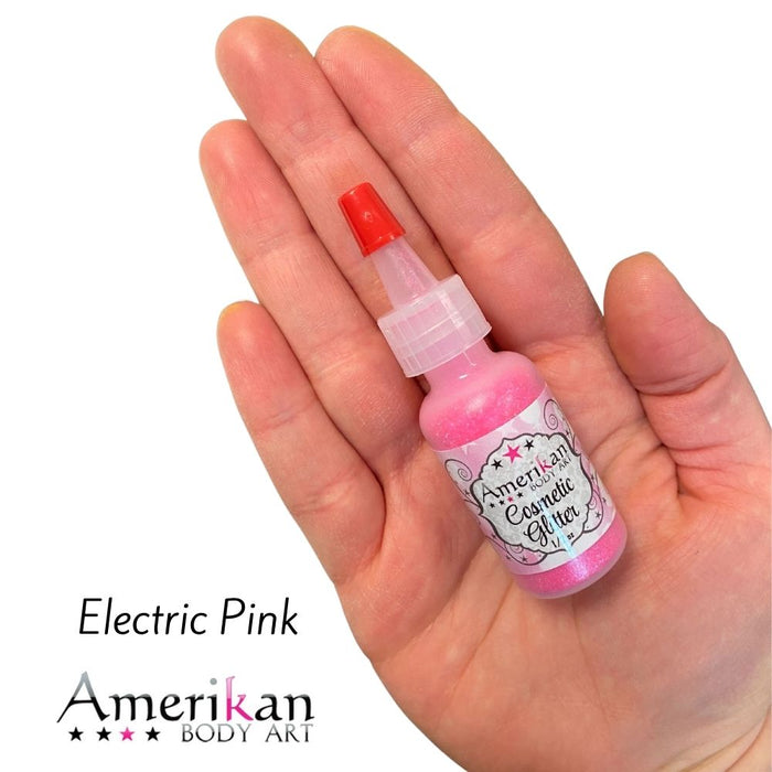 Amerikan Body Art | Face Paint Glitter Poof - DISCONTINUED -  UV Electric Pink (1/2oz) #36