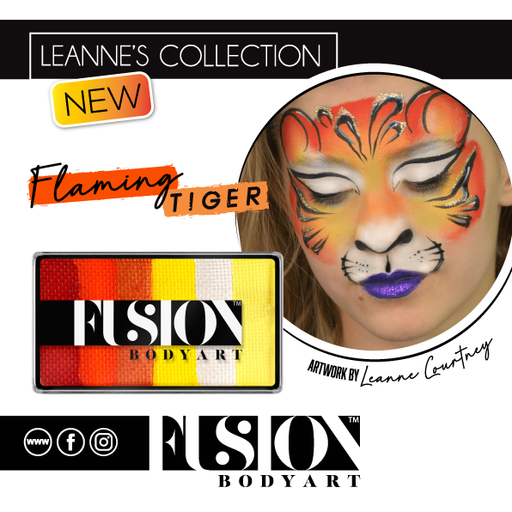 Fusion Body Art |  Leanne's Palette Refill - FLAMING TIGER 25gr  (Non Neon)