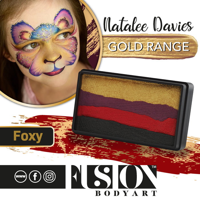 Fusion Body Art Face Paint - Split Cake | Natalee Davies Gold Range - Foxy 30gr - DISCONTINUED