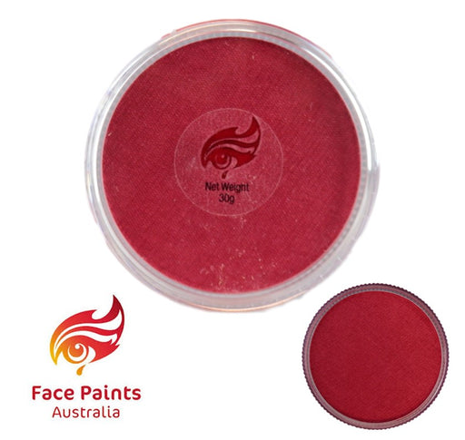 Face Paints Australia Face and Body Paint | Metallix Vibrant Red - 30gr