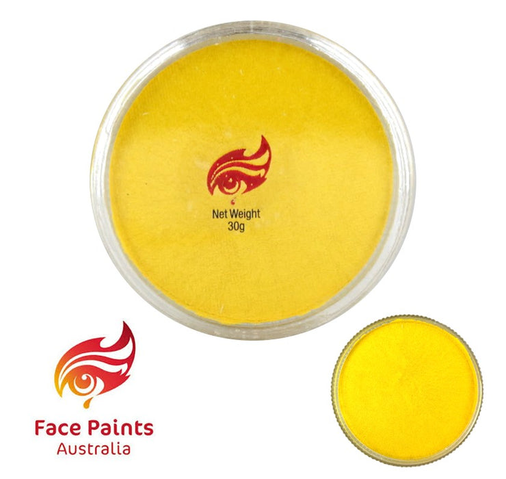 Face Paints Australia Face and Body Paint | Metallix Yellow - 30gr