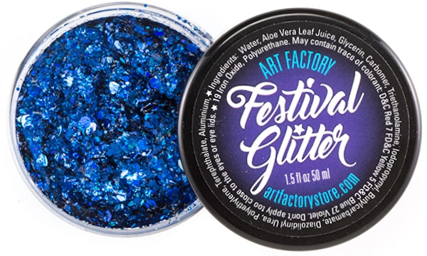 Festival Glitter - Chunky Glitter Gel - Blue Abyss - Small 1oz